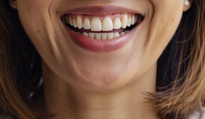 The same smile after simulated treatment